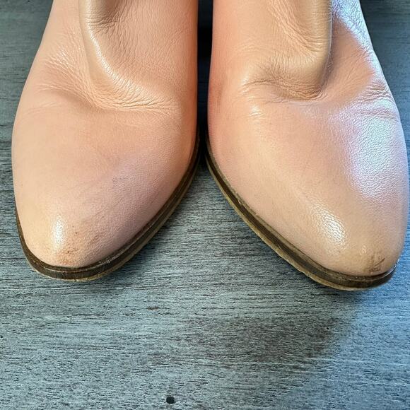 Miista Leather Ankle Boots Side Zipper Heeled 39 Pink - Picture 4 of 12